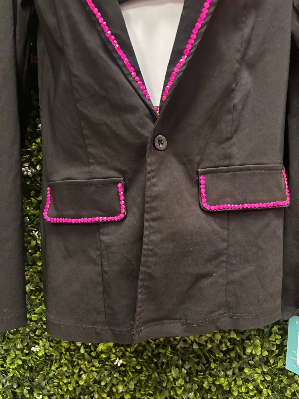 Weissman Black Dance Jacket with Pink Trim